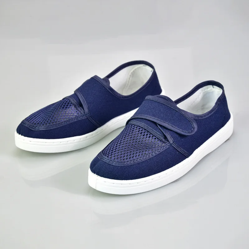 Picture 4: Anti-static, non-slip, breathable mesh work shoes for workshops and cleanrooms; suitable for food processing facilities.