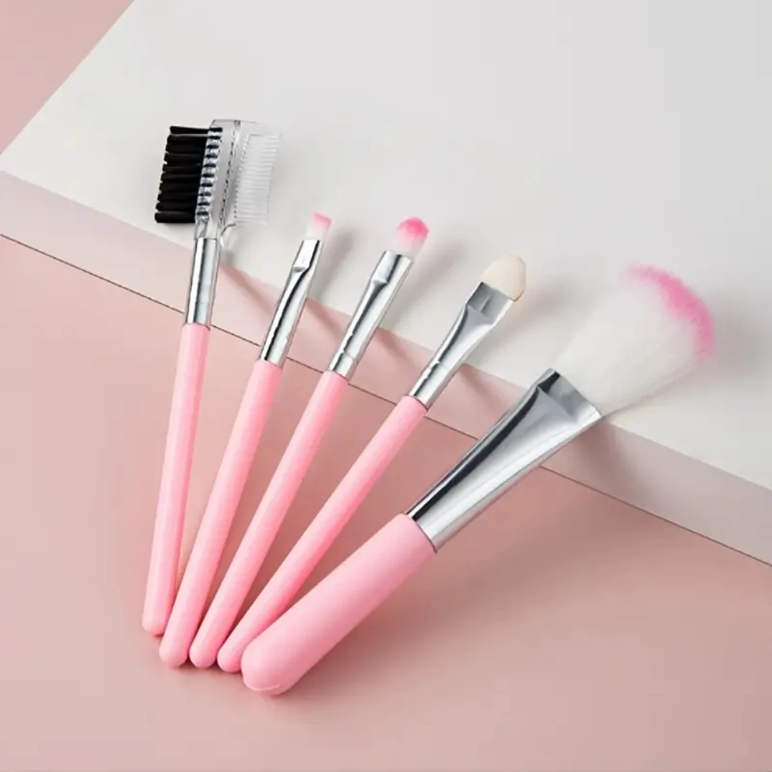 Set di pennelli per trucco da 5 pezzi con una custodia Mini ombretto professionale portatile Blush Pennelli per fondotinta in polvere sciolta Compleanno