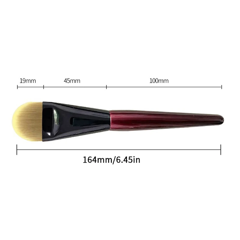 1 قطعة فرشاة كريم أساس رفيعة للغاية، فرشاة كونتور للوجه، فرشاة كونتور مسطحة، فرش مكياج كريم الأساس