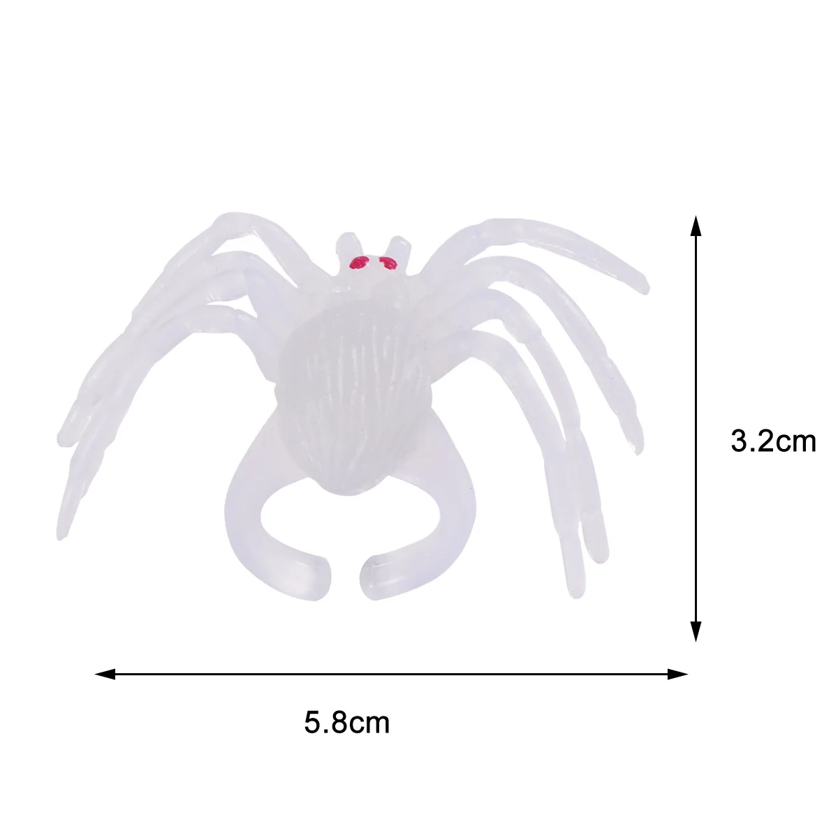 20 stks Glow In The Dark Spider Ring Plastic Diy Party Speelbal Voor Halloween Cosplay Decoraties Spider Ornamenten Party