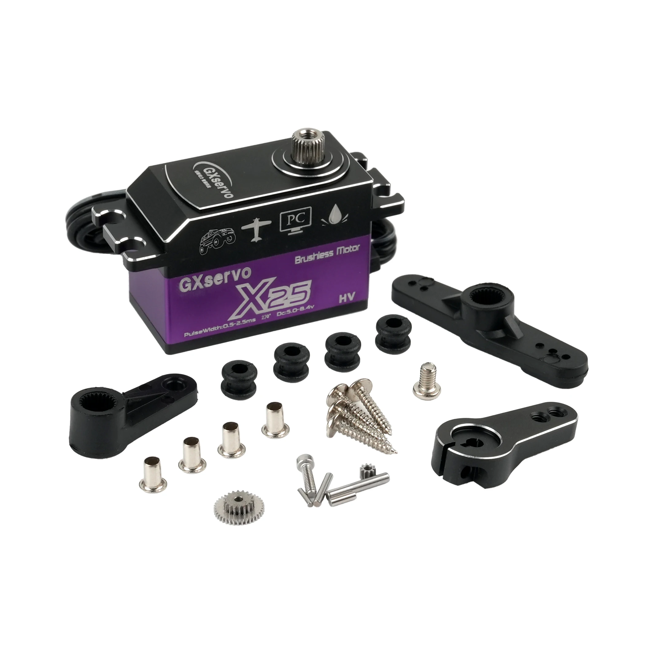 Premium X25 Corpo Corto Digitale Servo Metal Gear 180 270 360 Gradi per Robot Auto Modello Giocattoli Motore Brushless