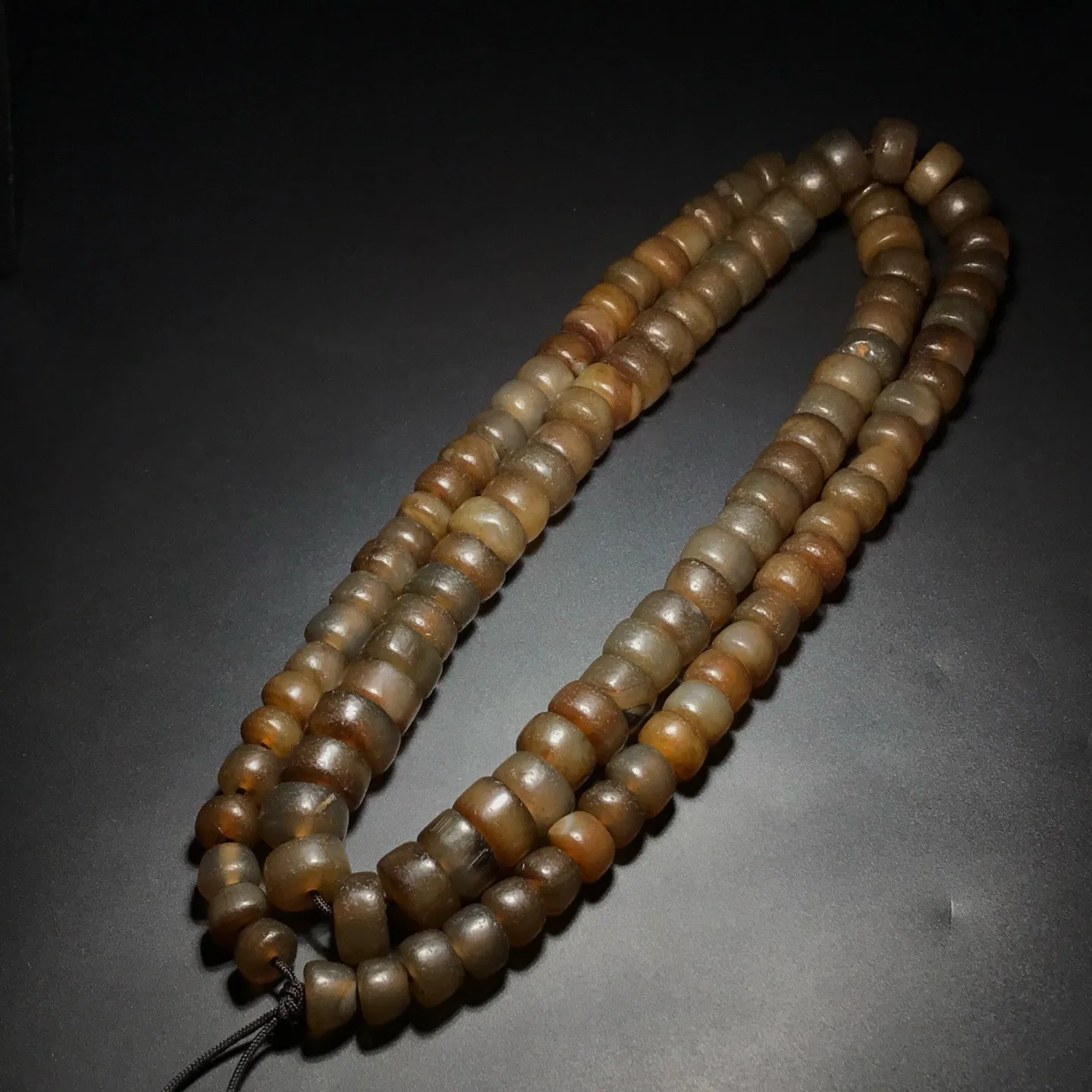 Unique Tibetan Natural Old Agate Dzi 108Pcs Buddha Beads Amulet Necklace J0521