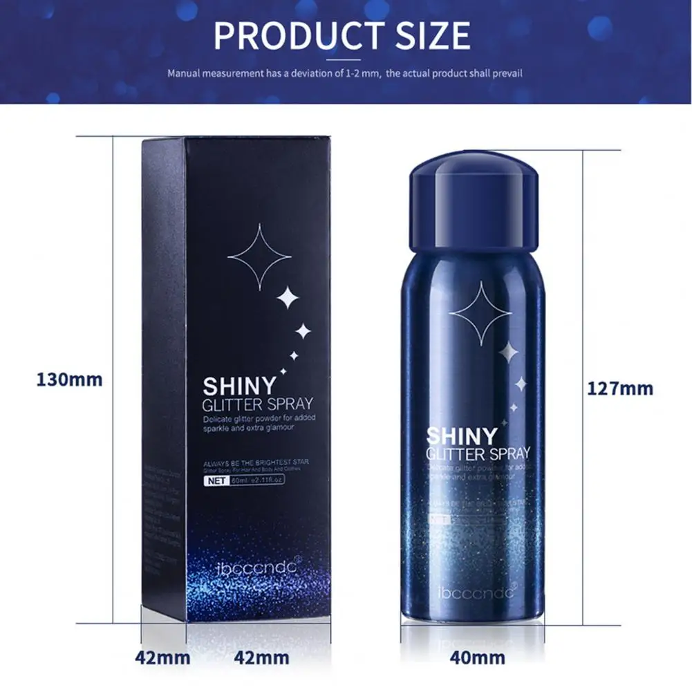 60Ml Lấp Lánh Phun Sáng Tạo Sáng Tạo Dụng Cụ Hấp Dẫn Thân Sáng Bóng Lấp Lánh Phun Cho Câu Lạc Bộ