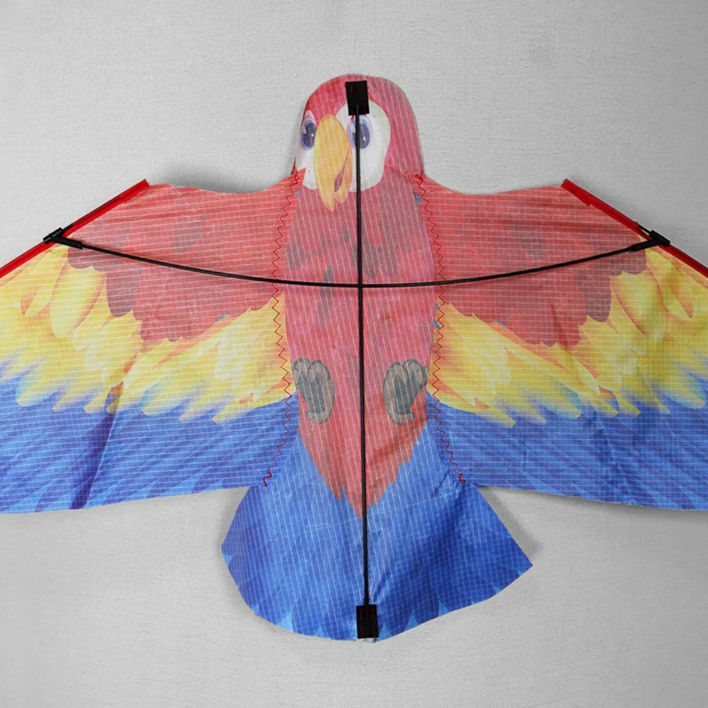 Nieuwe goede vliegende vogel papegaai vlieger 50 meter vliegerlijn gekleurde kindervlieger cadeau ripstop plastic vliegend speelgoed buitensporten