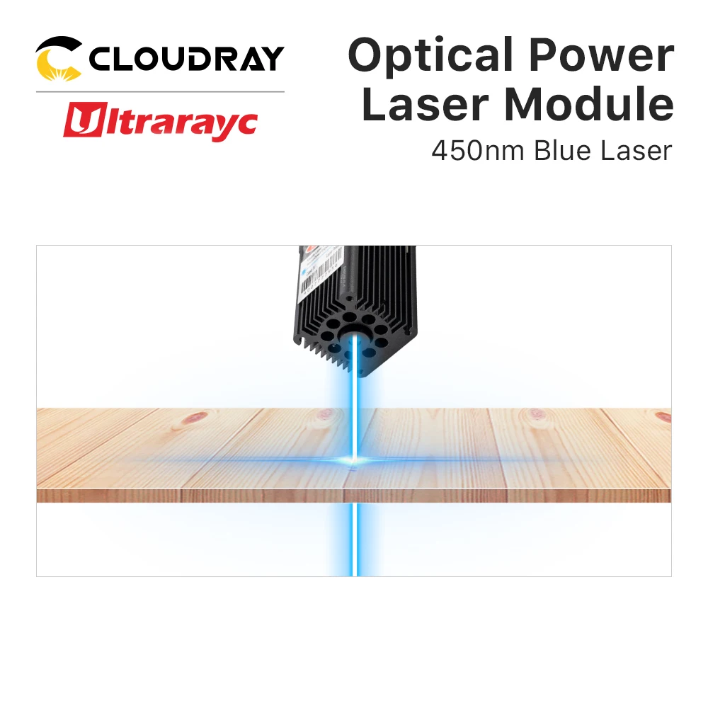 Optical Power Laser Module Blue Semiconductor Lasers 450nm With Original Diode Fac Compatibility With 3d Printer Laser Marking