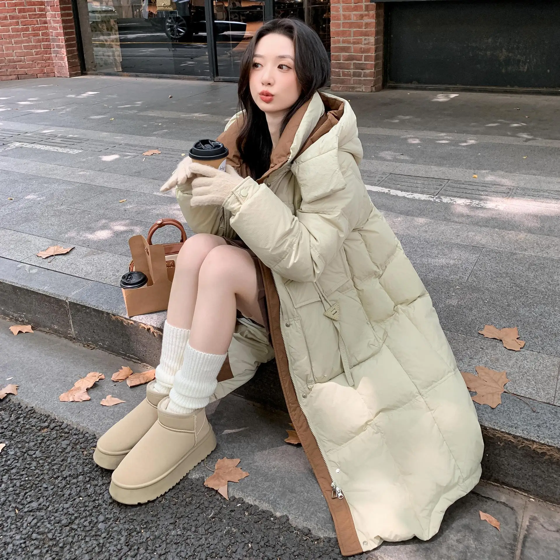 

Women 2025 Plus Size Winter Coat Korean Style Maternity Down Cotton Jacket Thick Warm Oversized Parka For Pregnant Women