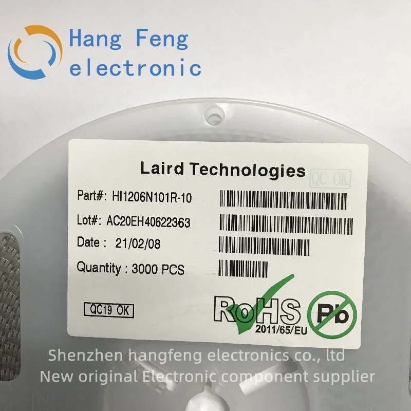 

100PCS HI1206N101R-10 100R 3A 3216 New original Laird high-current ferrite beads