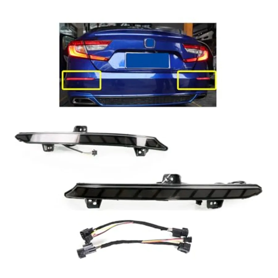 

Светодиодные задние бамперные фонари-отражатели с последовательным сигналом поворота, стоп-сигналом, ходовыми огнями и противотуманными фарами, комплект аксессуаров, совместимый с H