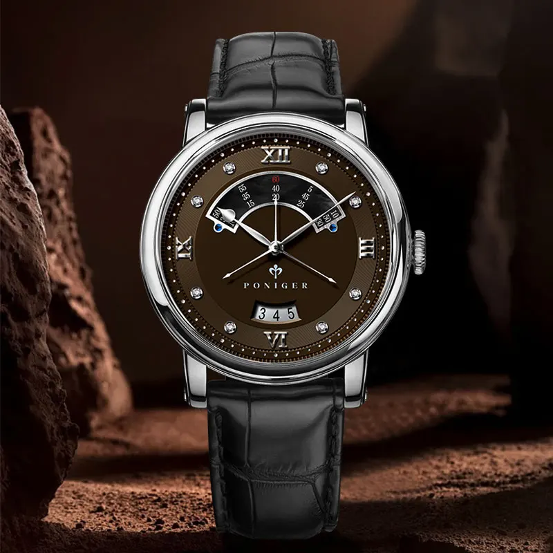 

PONIGER New Men's Watches Luxury Fashion Business Japanese Automatic Mechanical Clock Stainless Steel Waterproof Men's Watches