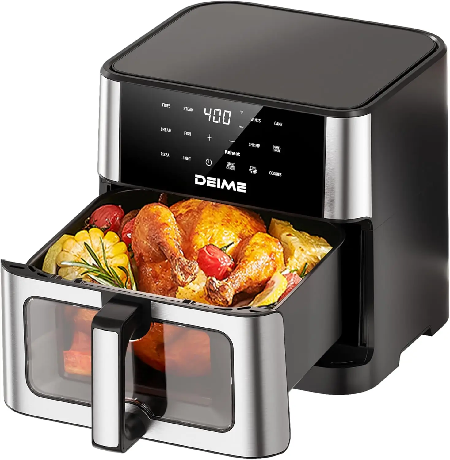 

Air Fryer 10.2 QT Oilless 1700W Large Capacity Oven Air Fryers Healthy Cooker with 10 Preset, Large AirFryer for Families