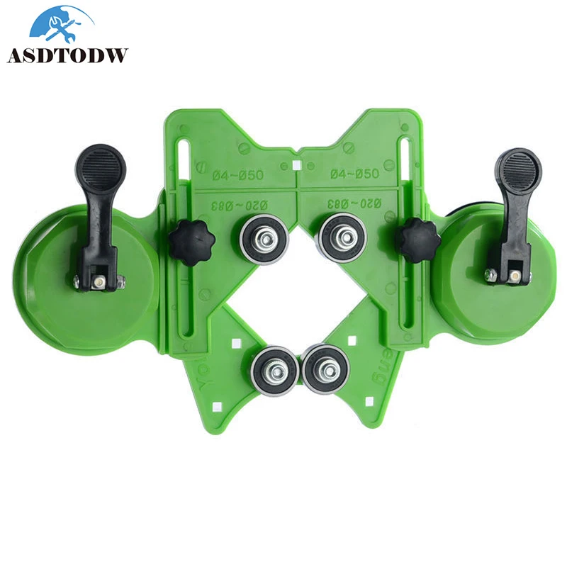 Diamond Hole Saw Kit with Double Suction Cups Hole Saw Guide Jig Fixture From Hollow Drill Hole Saw Set for Ceramic,Glass,Tile