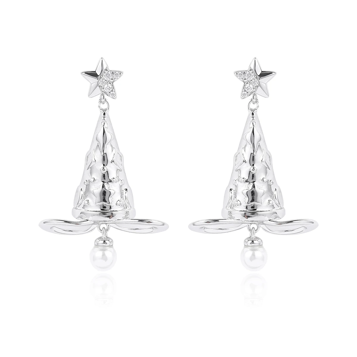 Haike S925 Sterling Zilveren Oorbellen Originele Kerstmuts Earpin Schattige Modieuze Gepersonaliseerde Elegante Dynamische 2024 Nieuwe Woma