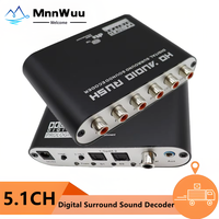 DAC Audio Digital to Analog Converter 5.1 Audio Converter Digital DTS Channel Decoder Optical Fiber Coaxial Adapter for PS3 DVD