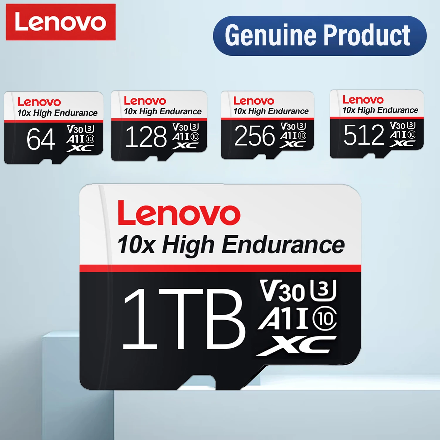 

Lenovo Micro SD Card U3 V30 Support Large Capacity for Phone Camera Camcorder Memory Card-Anti-Corrosion Durable