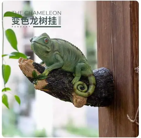 

Courtyard Garden Decoration, Simulation Chameleon, Toucan, Tree Hanging Animal, Outdoor Layout