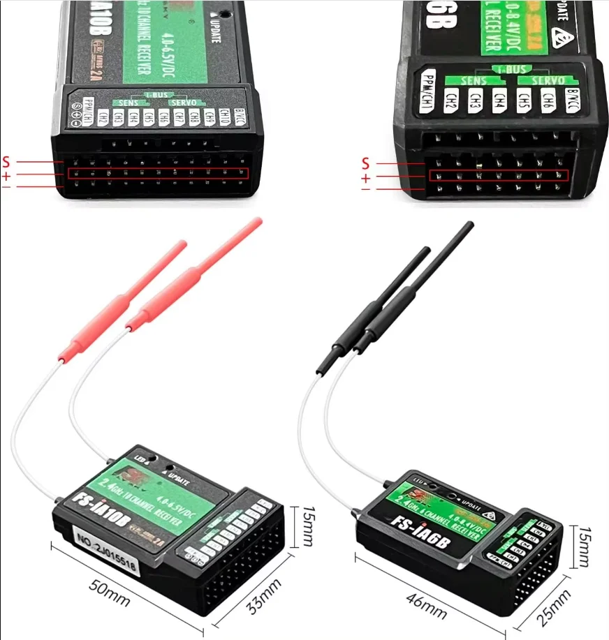 Flysky FS-i6X 10Ch 2.4GHz RC Transmitter Controller with FS-iA10B FS-iA6B Receiver for Drone Airplane Helicopter Car Tank Boat