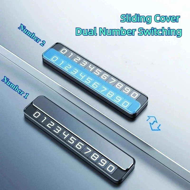 Temporary Parking Sign, Double Number Car Moving Plate, Creative Hidden Design, Car Decoration Accessories
