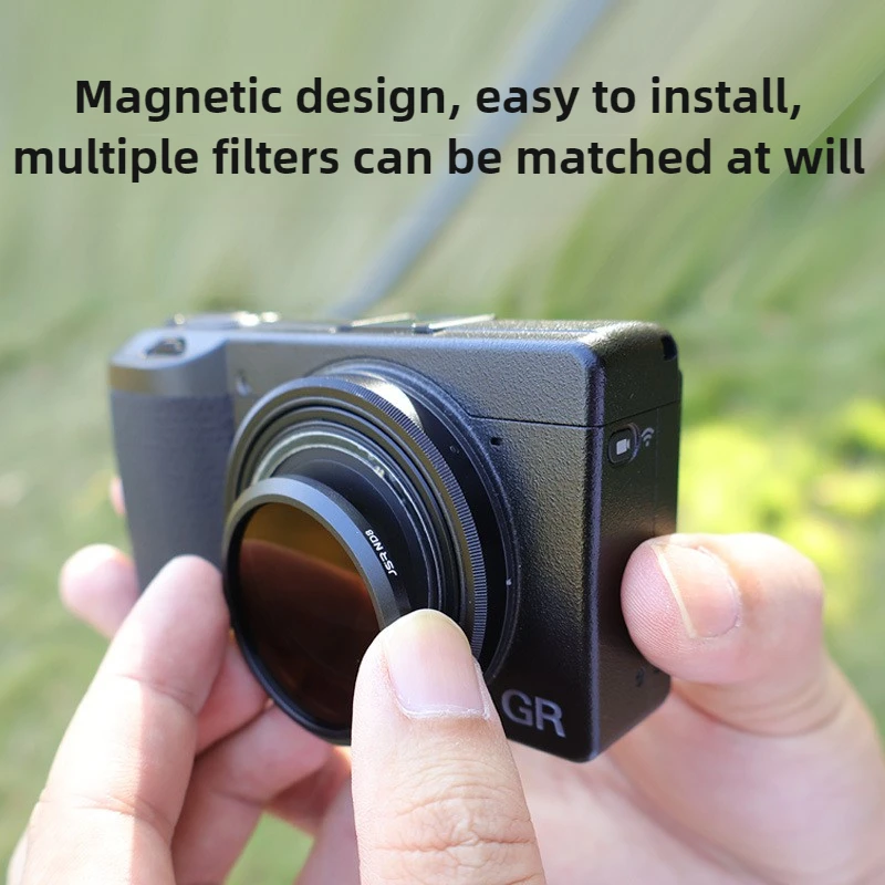 Para ricoh gr3x conjunto de filtro magnético para panasonic lx10 ricoh gr23 para canon g7x3g7x2 para sony ZV-1 polarizador
