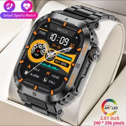 Montre intelligente militaire robuste pour homme, étanche IP68, détection de fréquence cardiaque, appel Bluetooth, montre intelligente de sport pour homme pour Xiaomi Huawe, nouveau