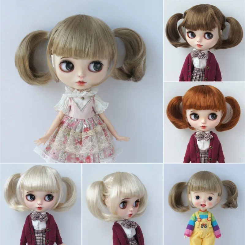 

Jusuns Полные размеры Кукольные парики JD254 1/12 1/8 1/6 1/4 1/3 SD DOD Blythes Высокий длинный двойной хвост Синтетические волосы из мохера BJD