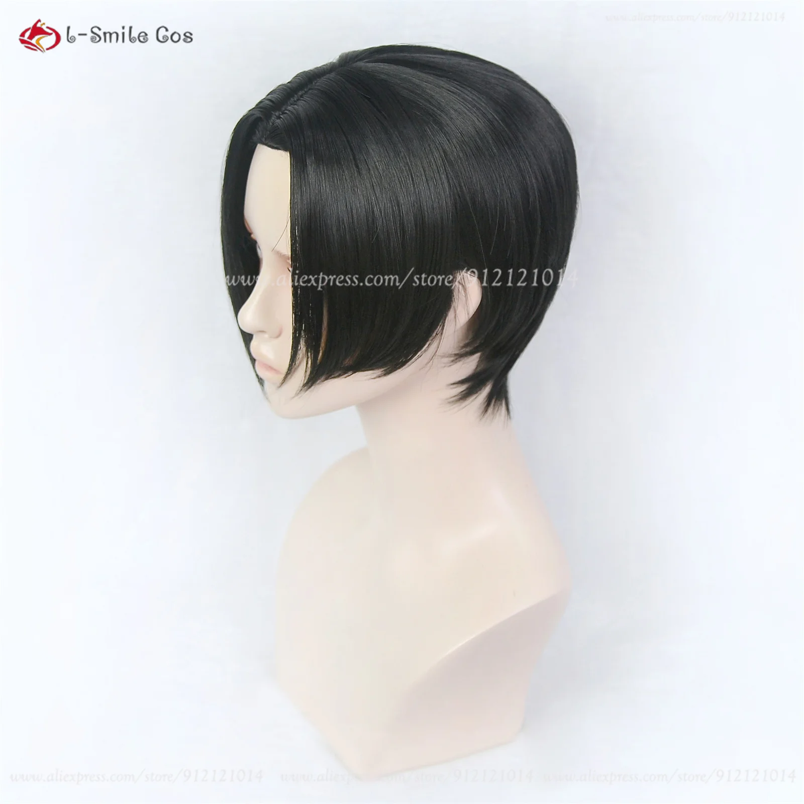 Wig Cosplay Anime NANA Oosaki Nana Wig hitam pendek rambut sintetis tahan panas Wig wanita pesta Halloween + topi Wig