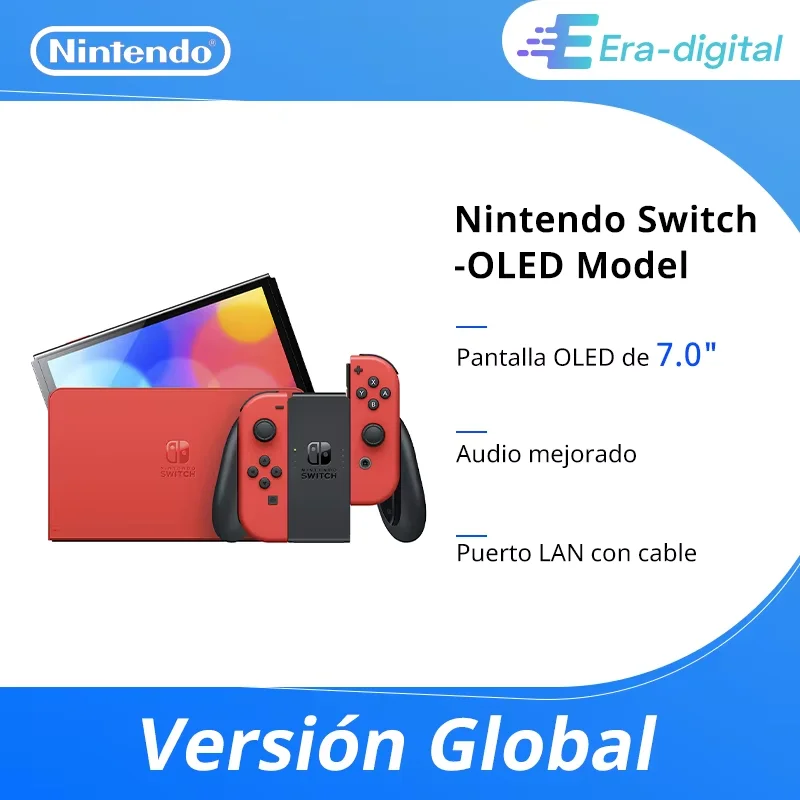 Nintendo Switch OLED Model Game Console 7 inches OLED Touch Screen Wide adjustable stand Enhanced Audio Wired LAN Port