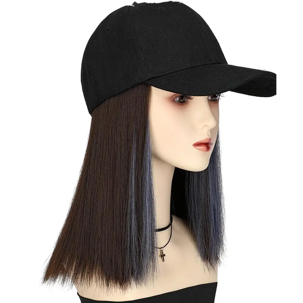 Collar Hair Synthetic Headband Baseball Cap Multi-color Natural Connecting Cap Synthetic Wig Integrated Wig Cap