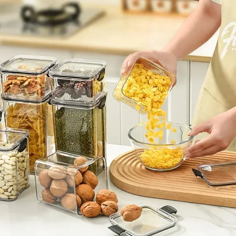 New Household Snack Sealed Storage Box Dried Fruit Dried Goods Jar Drawer Storage Container Moisture Proof Box Home Organizer