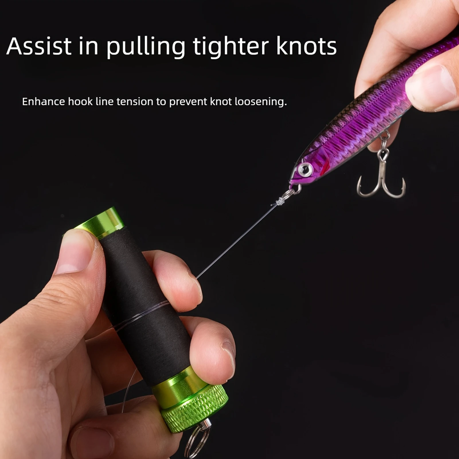 

Fishing Line Knotter Portable Ultralight Aluminum Alloy Wire Wound Anti Slip Fishing Line Puller Practical Outdoor Fishing Tools