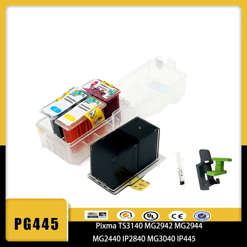 vilaxh  Smart Cartridge Refil PG-445 CL-446l For Canon PG445 CL446 PG 445 Pixma TS3140 MG2942 MG2944 MG2440 IP2840 MG3040 IP445