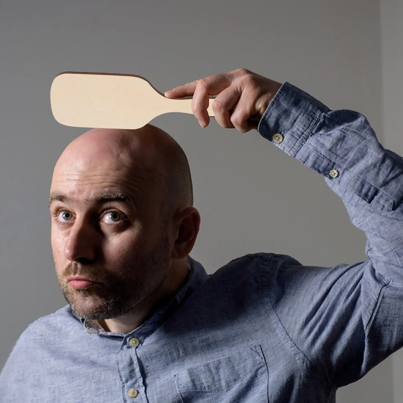 

2Pcs Bald Comb Funny Wooden Scalp Massager Creative Grooming Tool Valentine Present Men Bald Man Hair Loss Prank