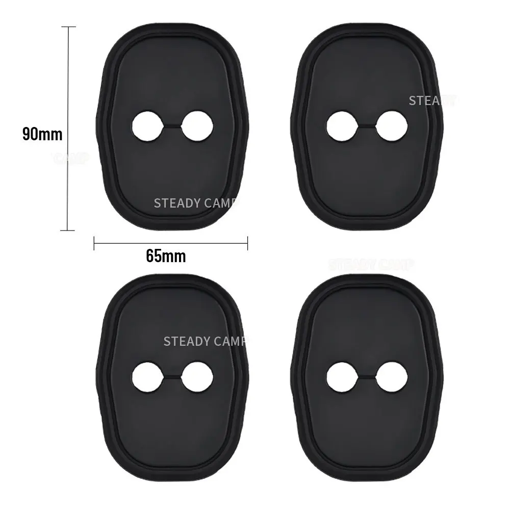For PEUGEOT 508 2011-2024 Car Door Shock Absorber Door Lock Protector Silicone Auto Door Lock Latches Cover Accessories