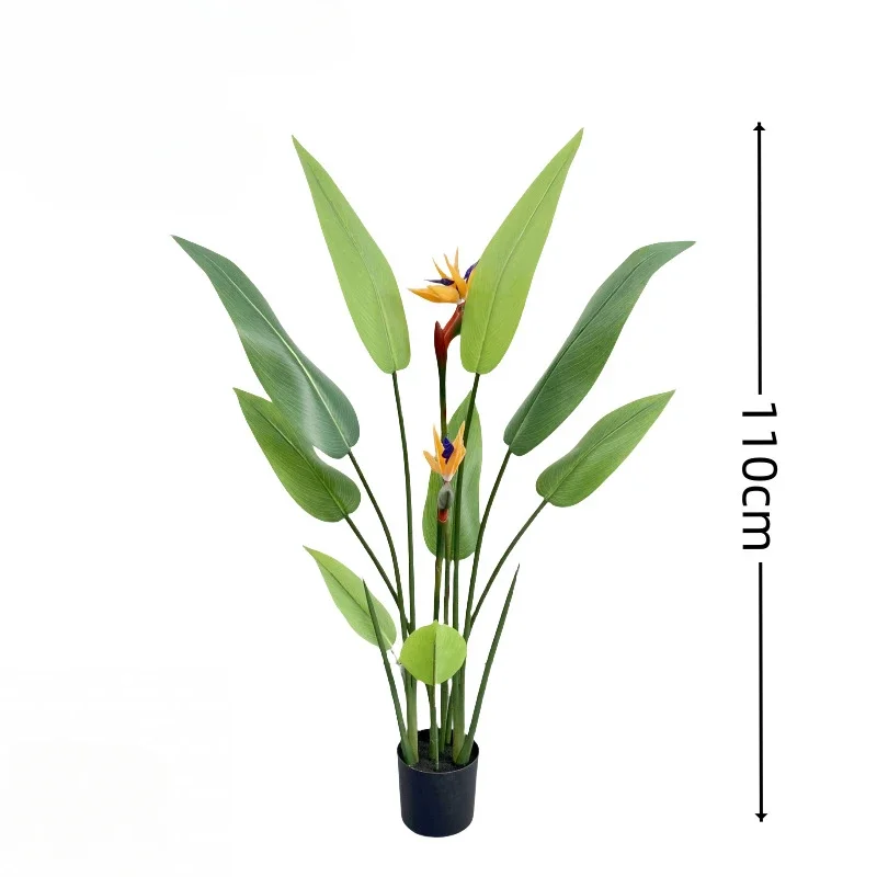 Simulation Bird of Paradise Living Room Ornaments Artificial Lucky Bird Fake Tree Potted Plants for Home Decoration Indoor Decor