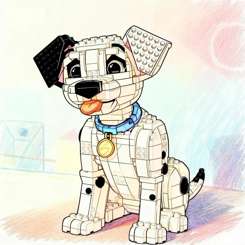 1722 قطعة زخرفة نموذج الإبداعية 101 الدلماسية الصبي لغز الجمعية بناء الالعاب العملاقة هدية عيد ميلاد 43269