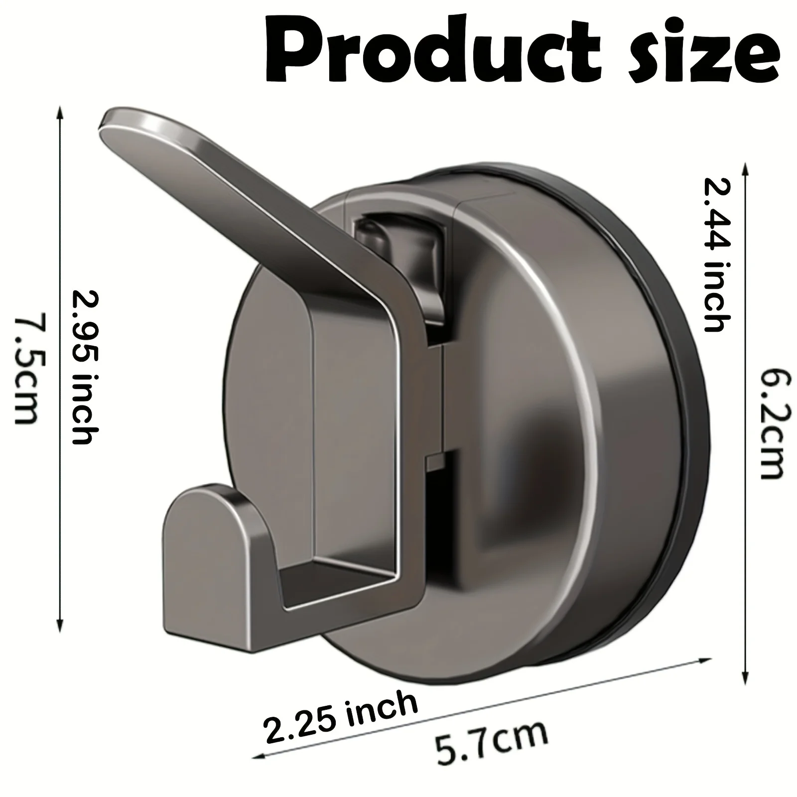 2 Pcs Stylish Plastic Suction Cup Hooks, Strong Load-Bearing, Wall-Mounted Practical Hooks, Suction Cup Hooks for Shower