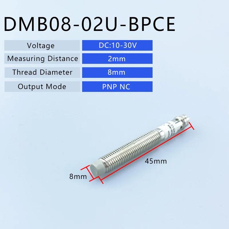 PARMA Inductive Proximity Switch Sensor Connector Pluggable M8/M12 Series 3pin 4pin Flush NPN PNP Sensing Distance 2mm 6-36V DC