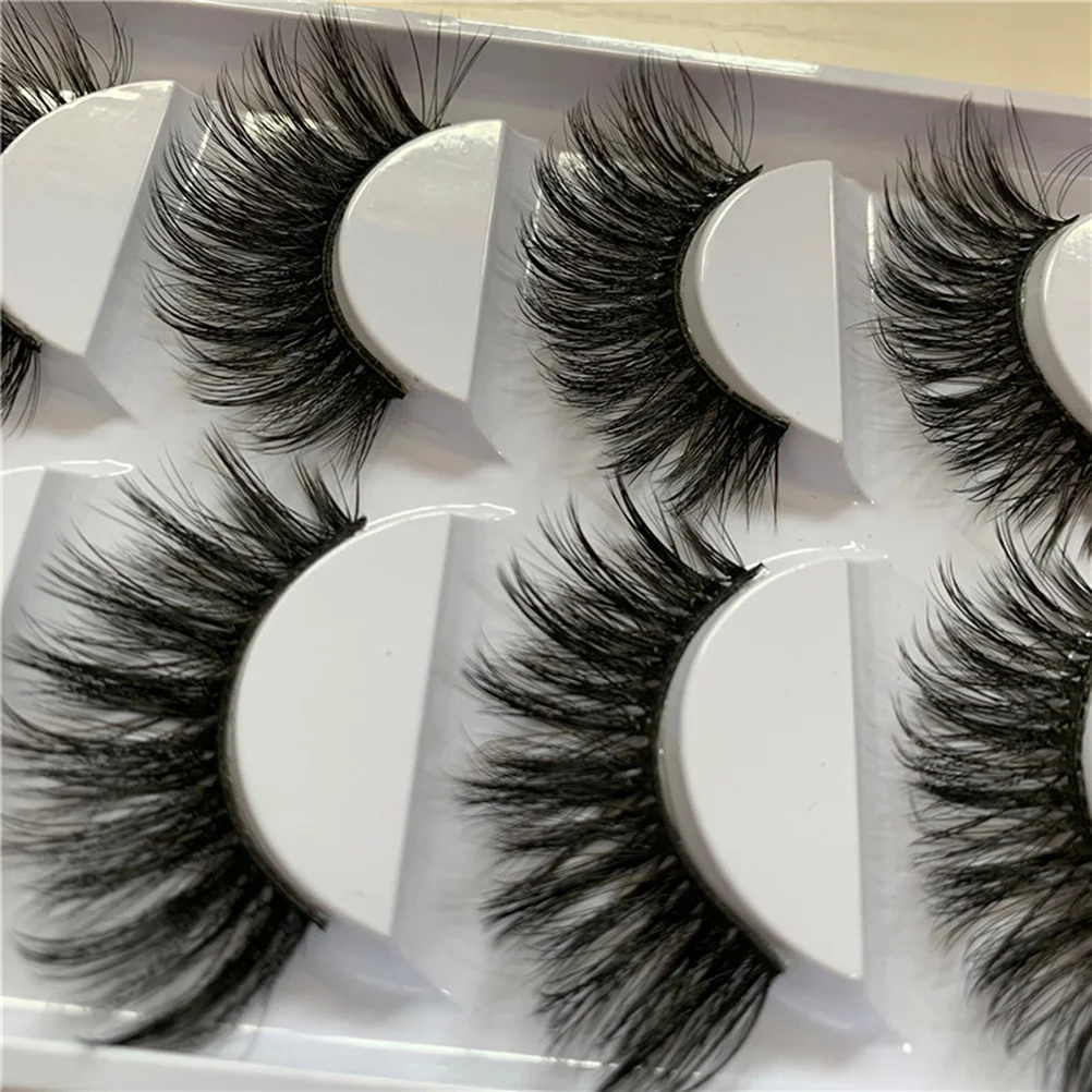 5 Paar 3D-Imitationswimpern, natürlich, dicht, lang, wiederverwendbar, einfach anzubringen, zum Entfernen von Frauen, Make-up, tägliche Party
