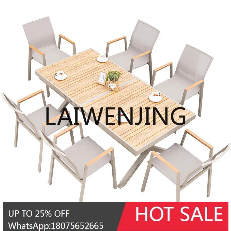 RWJ في الهواء الطلق فناء الحديد الشمال بسيط الترفيه في الهواء الطلق قابل للسحب طاولة طويلة