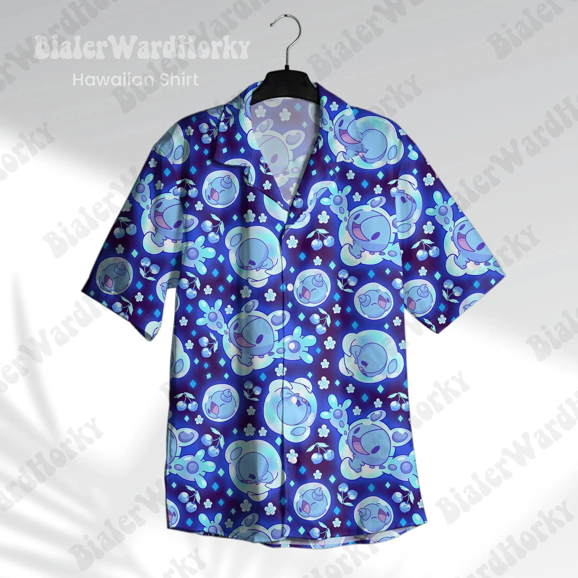 

Гавайская рубашка Reuni, летняя рубашка, рубашка в стиле аниме, подарки, идеально подходит для тропических прогулок и любителей аниме, модная повседневная одежда