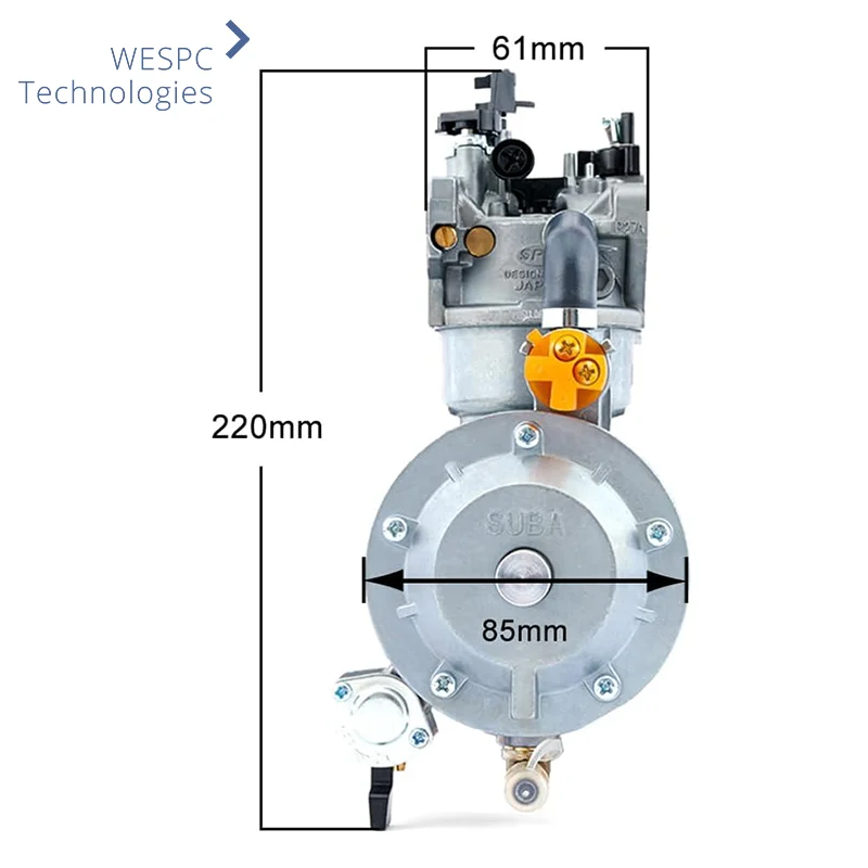 New GX390 188F Dual Fuel Generator Carburetor LPG NG Petrol Conversion for Gasoline Generator Parts 5-7KW 13HP P27A-LPG