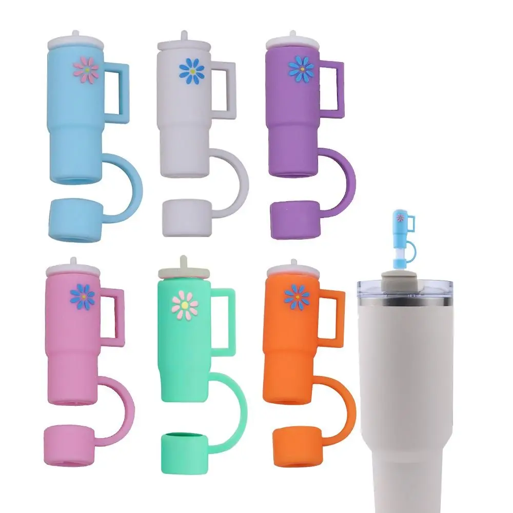 5PCS Cartoon Plugs Cover Silicone Straw Plug Airtight Splash Proof Straw Tip Covers Reusable for Stanleys/Cup Accessories/Bar