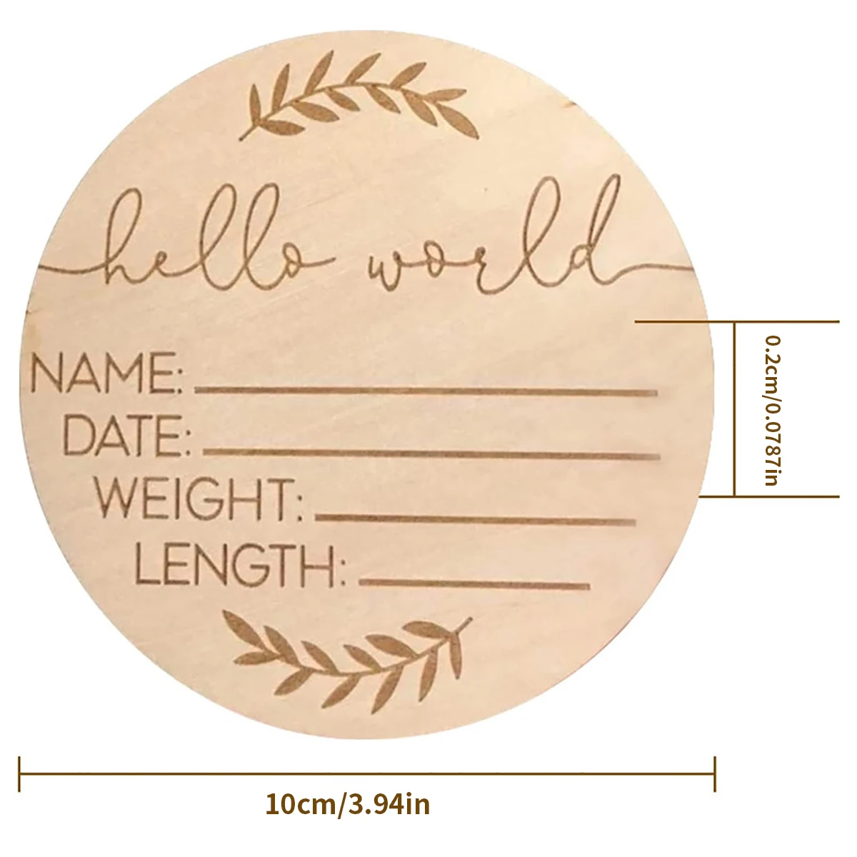 Wooden baby Commemorative plate Children\'s milestone Photo month Wooden chip Newborn month plate