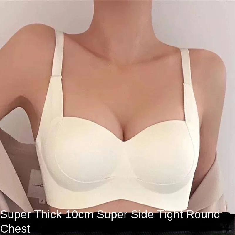 Ultra Thick 10cm Bra with Adjustable Collection and Accessory Breasts, Gathered to Prevent Sagging, Lifting and Shaping, Top