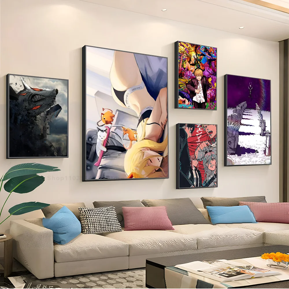 

Chainsaw Man Poster Paper Print Home Living Room Bedroom Entrance Bar Restaurant Cafe Art Painting Decoration