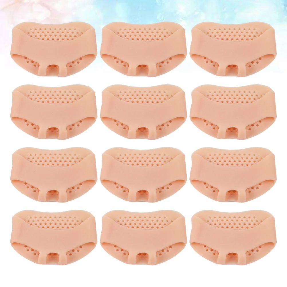 12 Pcs Toe Separators Forefoot Cushion Mats Standing Metatarsal Pads Ball of Socks Shoe Insoles Soft