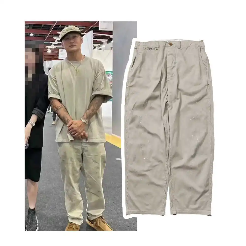 

Мужские повседневные брюки Wu Wen Le BOW свободного кроя, длинные, весна-лето, модная рабочая одежда, молодежный стиль