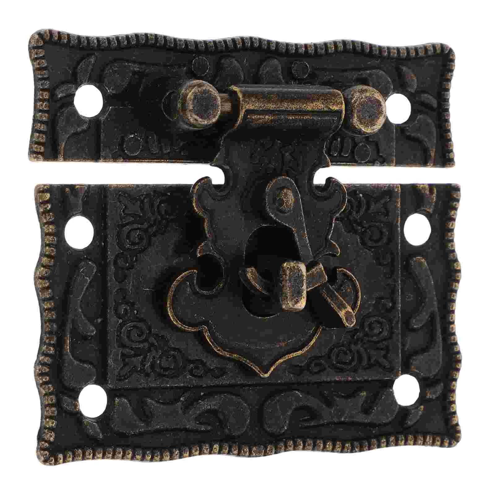 Alloy Buckle Small Latch Hasp Metal Gift Box Accessories Cabinet Mini Jewelry Case Lock Wood Closure Replacement