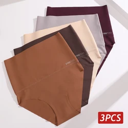 3PCS High Waist Seamless Underwear Women Briefs Tummy Control Panties Women Sexy Breathable Slimming Butt Lifter Briefs S-XL