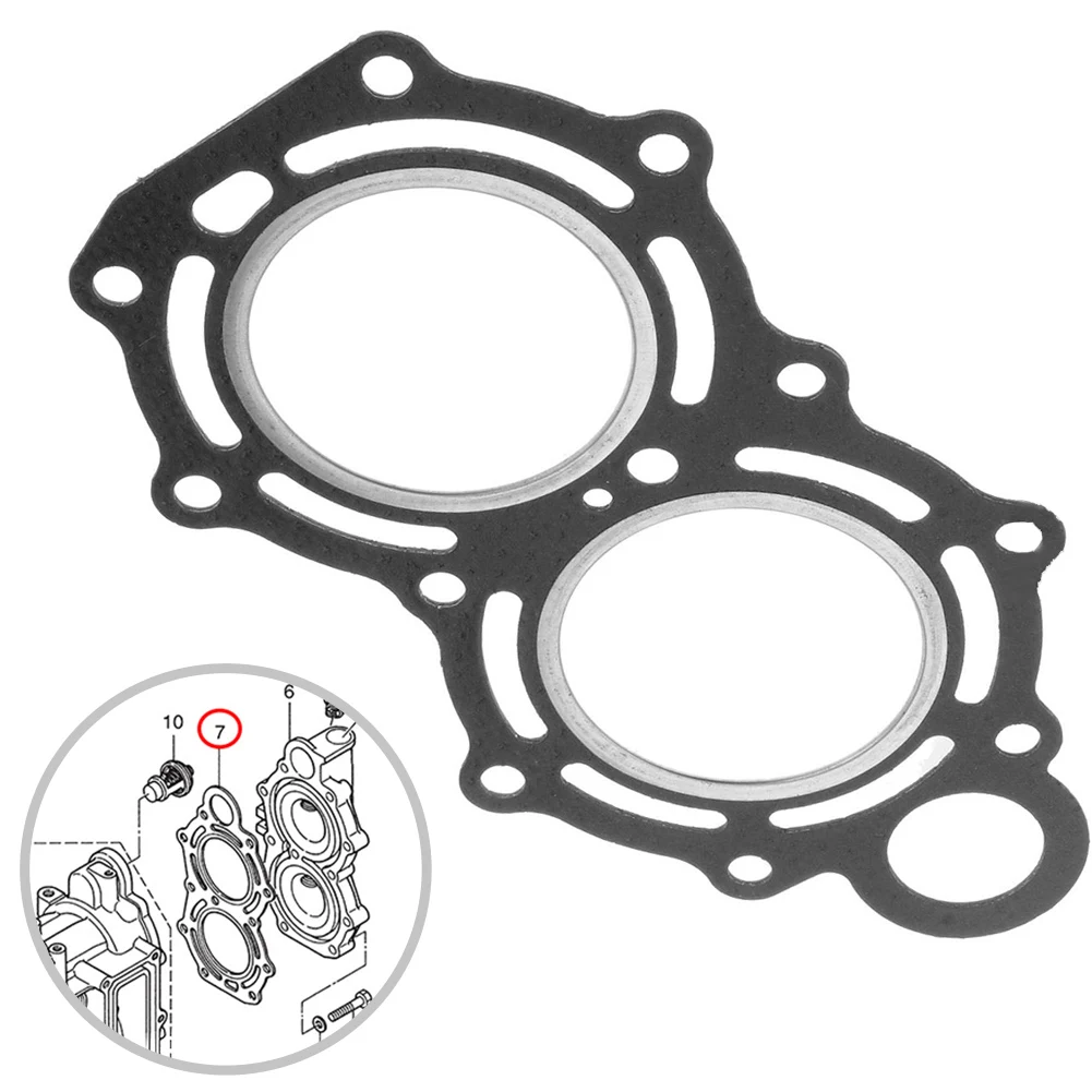 Outboard Motor Cylinder Head Gasket for Kayak Replacement Part for 2 Stroke Engines Made of Paper and Stainless Steel