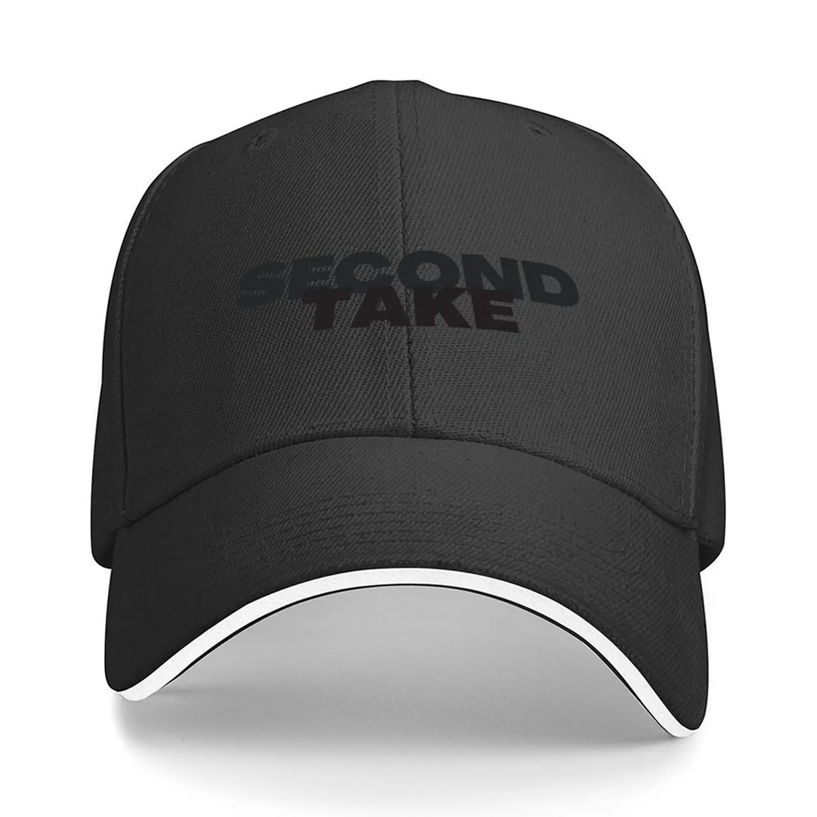

Second Take Logo Transparent Background Baseball Cap Trucker Cap custom Hat golf hat genuine black Hats Woman Men's